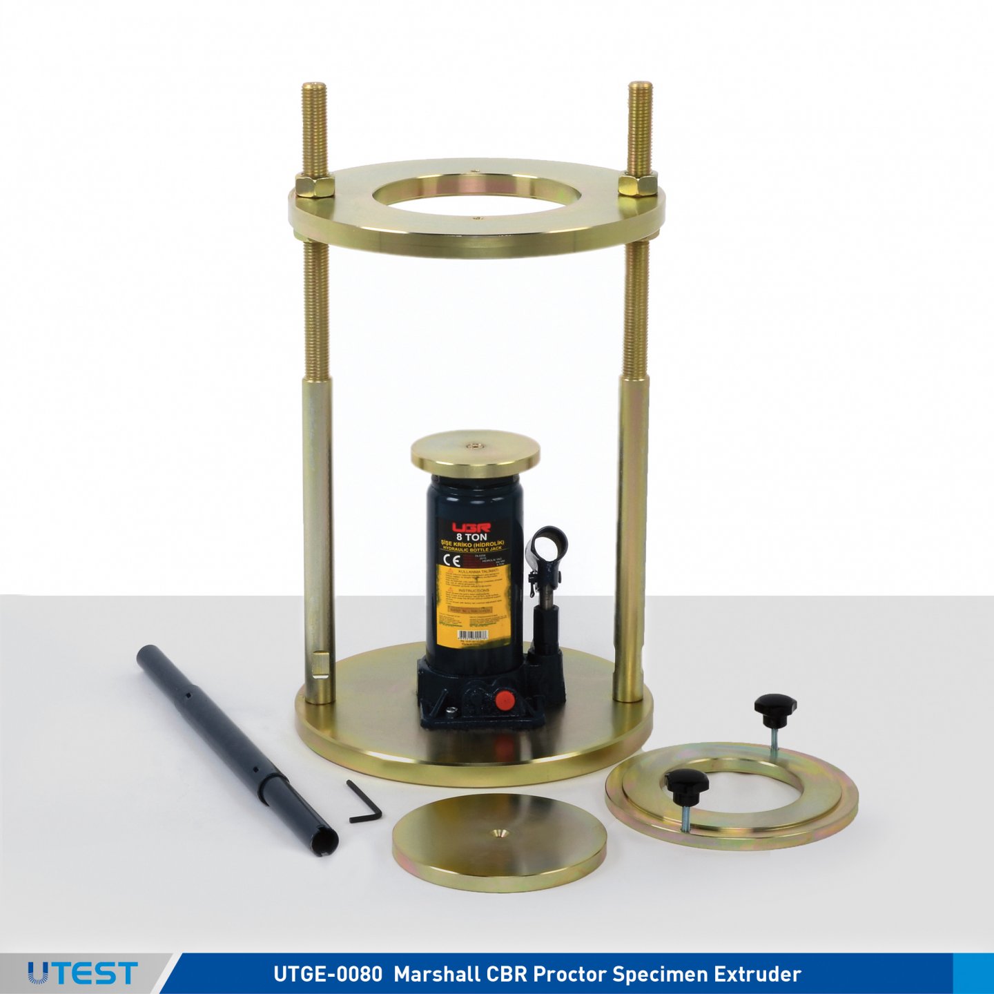 Marshall / CBR / Proctor Specimen Extruder EXTRUDING SOIL SAMPLES